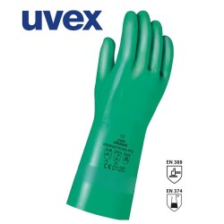 Uvex NF33 Nitril Yeşil Kimyasal Eldiven EN 374-1 NO:10  (1 Çift)